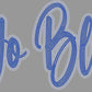 Go Blue 2-Color Approximately 11" wide Spangle Transfer