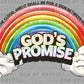 God's Promise Rainbow Ready to Press Transfer DTF Transfer Sublimation Transfer