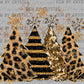 Gold Christmas Tree Ready to Press Transfer DTF Transfer Sublimation Transfer