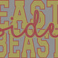 East Side Beast Side Victoria East High School Spangle Transfer 2 colors