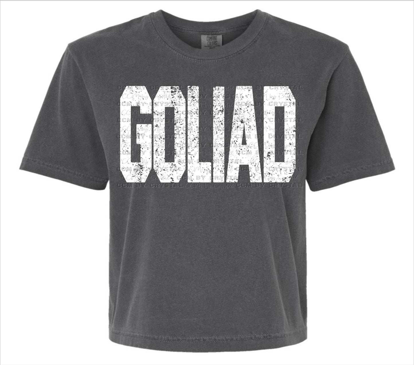 Goliad Tigers Cropped Pepper Comfort Colors T-Shirt