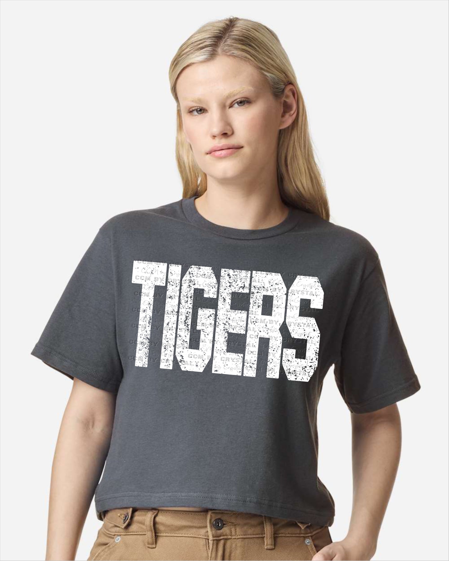 Goliad Tigers Cropped American Apparel T-Shirt