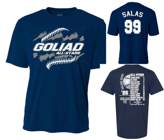 Goliad All Stars 2026 Minor & Major Boys Navy T-shirt