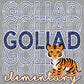 Goliad Elementary Faux Glitter Tigers Cubs Ready to Press Transfer DTF Transfer