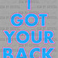 STX HotShotz I Got Your Back UV DTF Transfer Sticker UV Transfer Ready to Apply