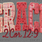 Grace Valentines Day Faux Yarn Ready to Press Instant Peel DTF Transfers Sublimation Transfers