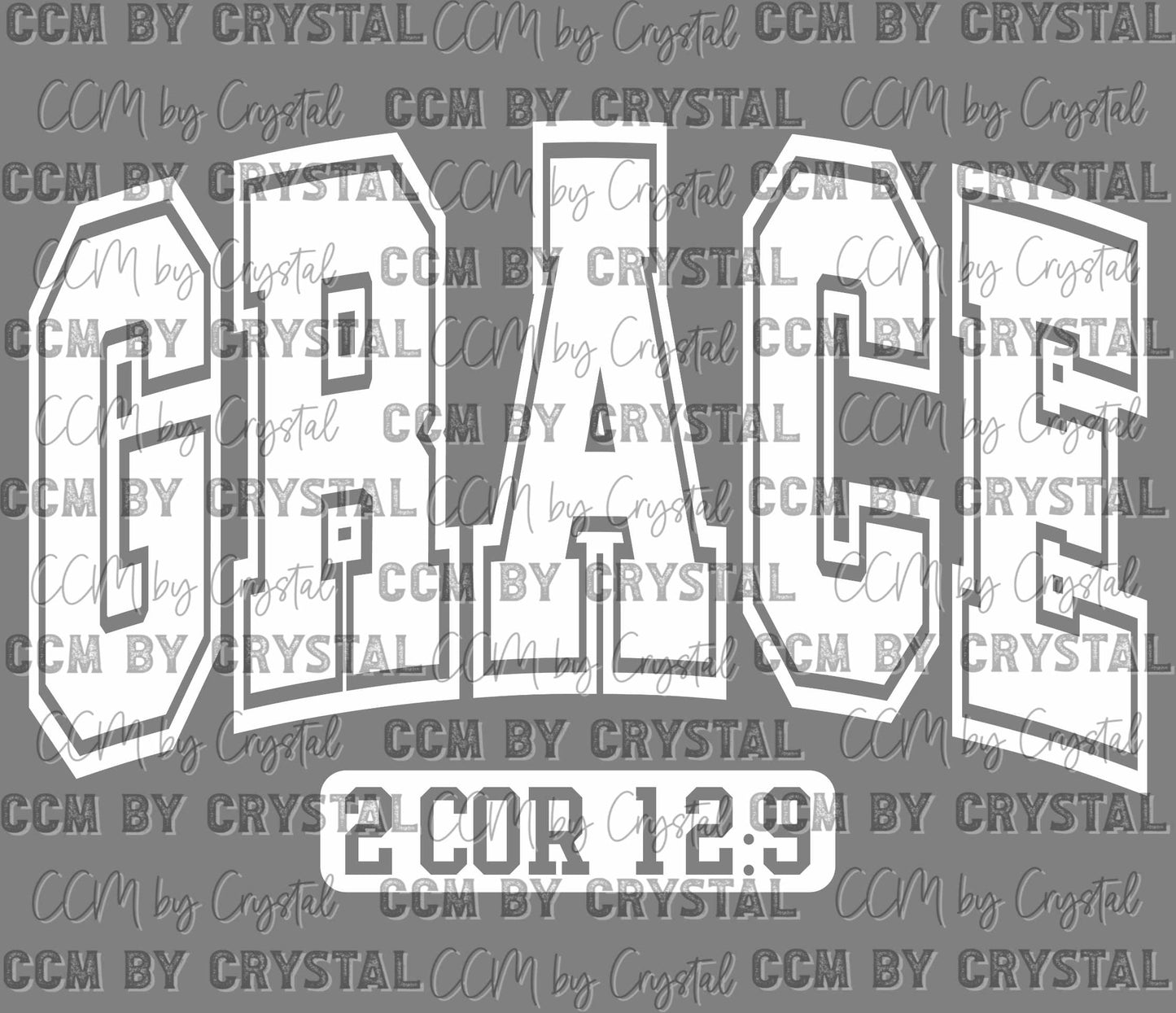 Grace 2 COR 12:9 Christian Ready to Press Transfer DTF Transfer