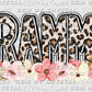 Grammy Leopard Floral Ready to Press Transfer