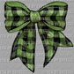 Christmas Coquette Bow Buffalo Plaid Ready to Press Transfer DTF Transfer Sublimation Transfer