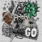 Green Dragons Football Faux Sequins Faux Embroidery Ready to Press Transfer