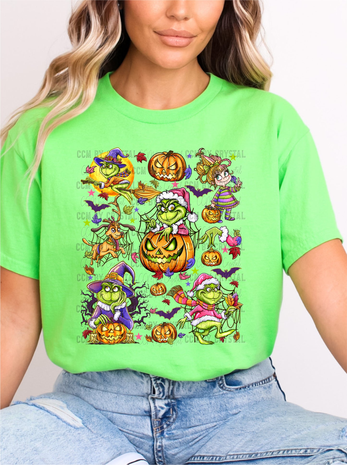 Spooky Green Guy Halloween Gildan Softstyle T-Shirt