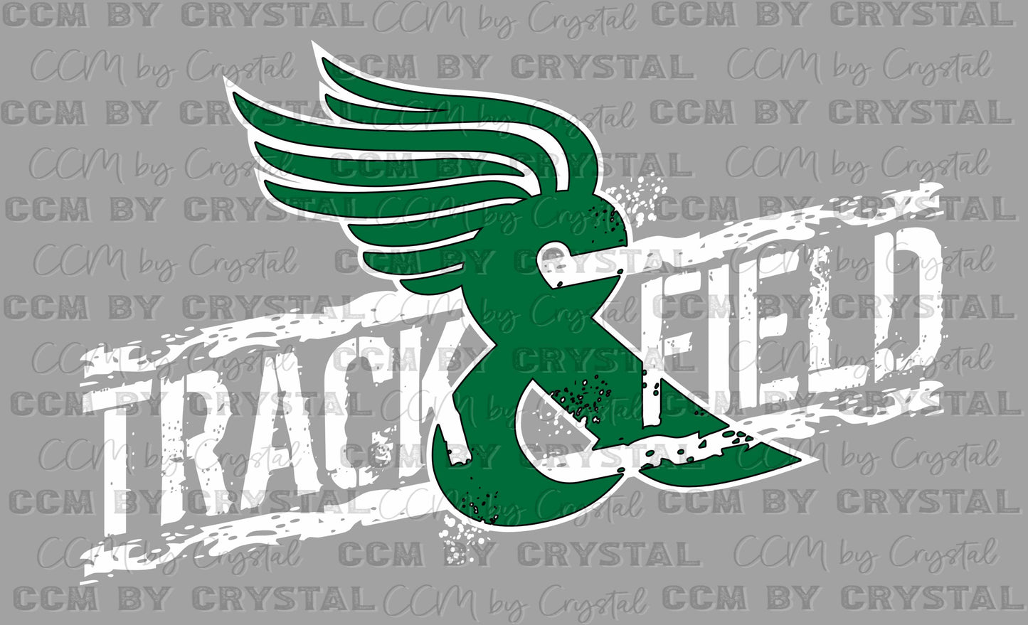 Track and Field Green Ready to Press Instant Peel DTF Transfers