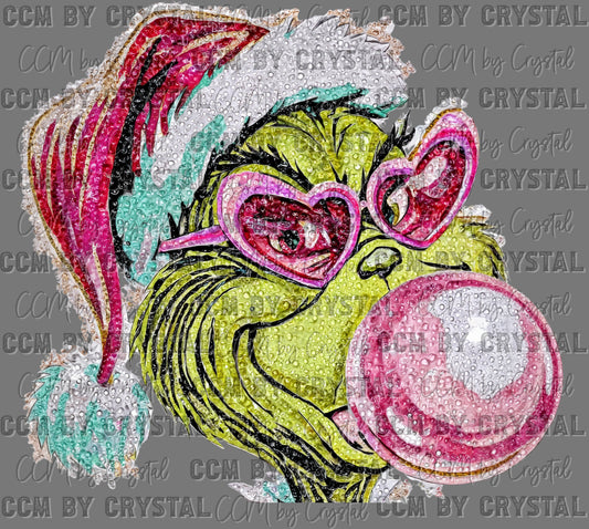 Green Guy Bubble Ready to Press Transfer DTF Transfer