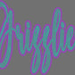 Grizzlies 11" 2-Color Ready to Press Spangle Transfer Bling Transfer Sparkle Transfer