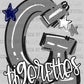 G Tigerettes Grey Navy Mascot Ready to Press DTF Transfers Sublimation Transfers