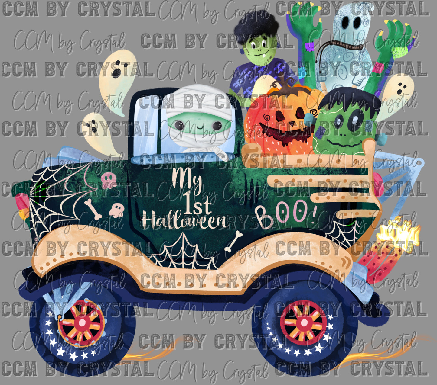 Monsters My 1st Halloween Ready to Press Transfer DTF Transfer Sublimation Transfer