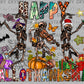 Happy Hallowthanksmas Thanksgiving Christmas Halloween Ready to Press Transfer DTF Transfer Sublimation Transfer