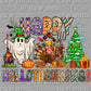 Happy Hallowthanksmas Halloween Thanksgiving Christmas Fall Ready to Press Transfer DTF Transfer Sublimation Transfer