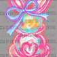 Bunny Happy Easter Ready to Press Transfer DTF Transfer Sublimation Transfer