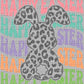 Happy Easter Leopard Bunny Ready to Press Transfer DTF Transfer Sublimation Transfer