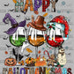 Happy Hallowthanksmas Thanksgiving Christmas Halloween Ready to Press Transfer DTF Transfer Sublimation Transfer