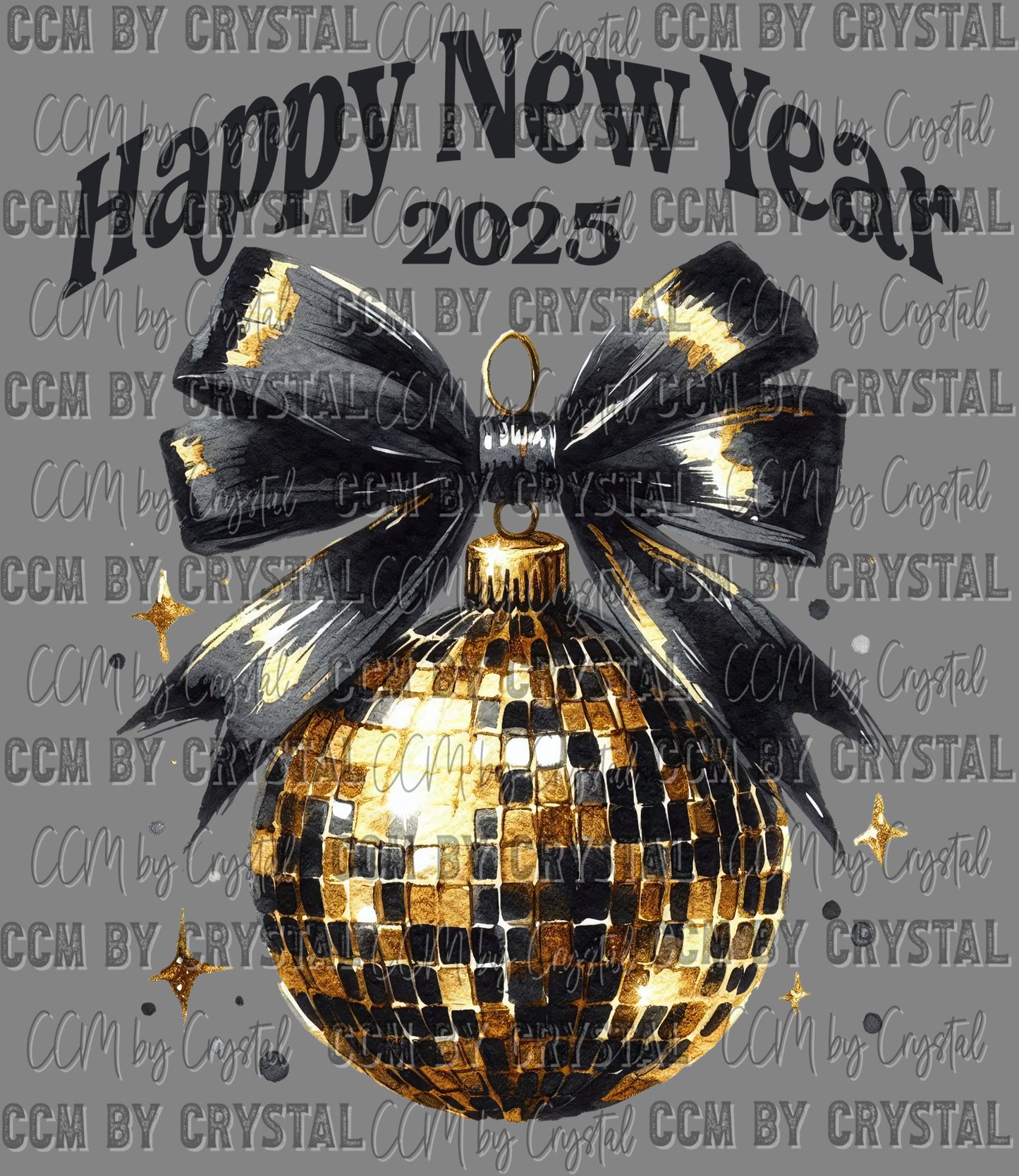 Happy New Year 2025 Ready to Press Transfer DTF Transfer Sublimation Transfer