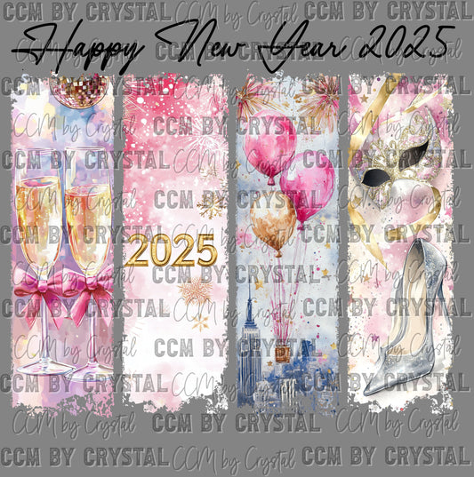 Happy New Year 2025 Ready to Press Transfer DTF Transfer Sublimation Transfer