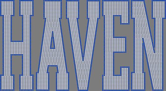 Haven 2-Color Approximately 11" wide Spangle Transfer