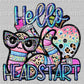 Back to School Hello Headstart Faux Rhinestone Effect Ready to Press Transfer DTF Transfer Sublimation Transfer