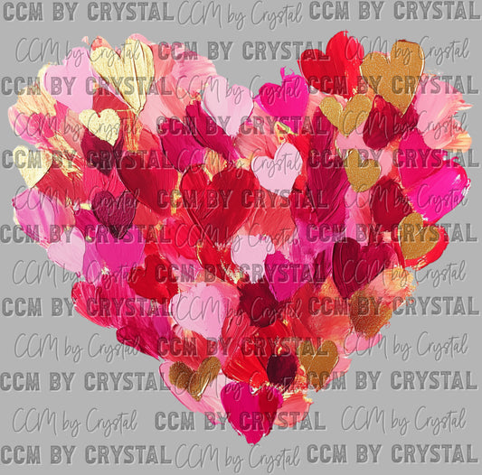 Heart Valentines Day Ready to Press Transfer DTF Transfer Sublimation Transfer