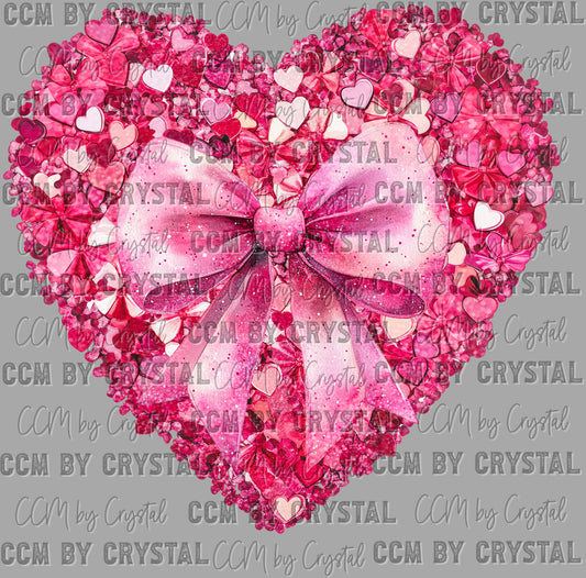 Heart Valentines Day Ready to Press Transfer DTF Transfer Sublimation Transfer