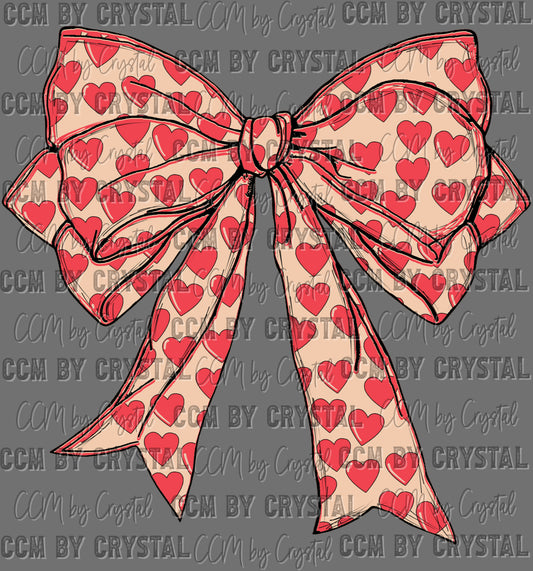 Bow with Hearts Valentines Day Pocket for Love Like Jesus Ready to Press Transfer DTF Transfer Sublimation Transfer