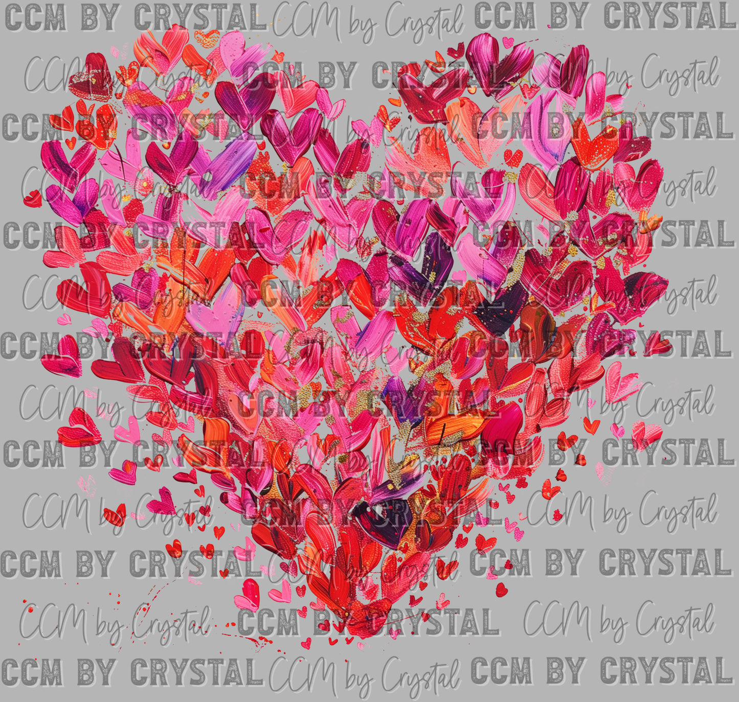Heart made with Hearts Valentines Day Ready to Press Transfer DTF Transfer Sublimation Transfer