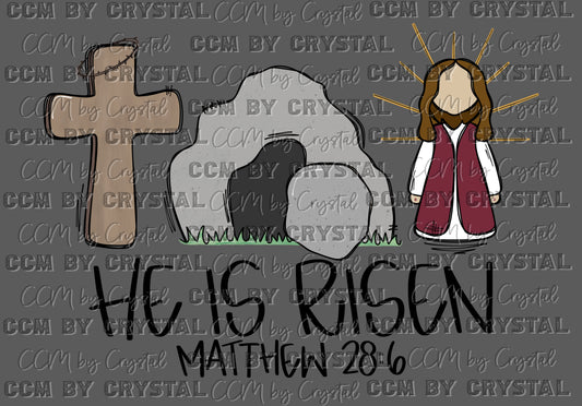 He is Risen Jesus Christian Easter Ready to Press Transfer DTF Transfer Sublimation Transfer
