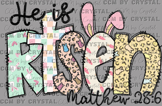 He is Risen Jesus Easter Ready to Press Transfer DTF Transfer Sublimation Transfer