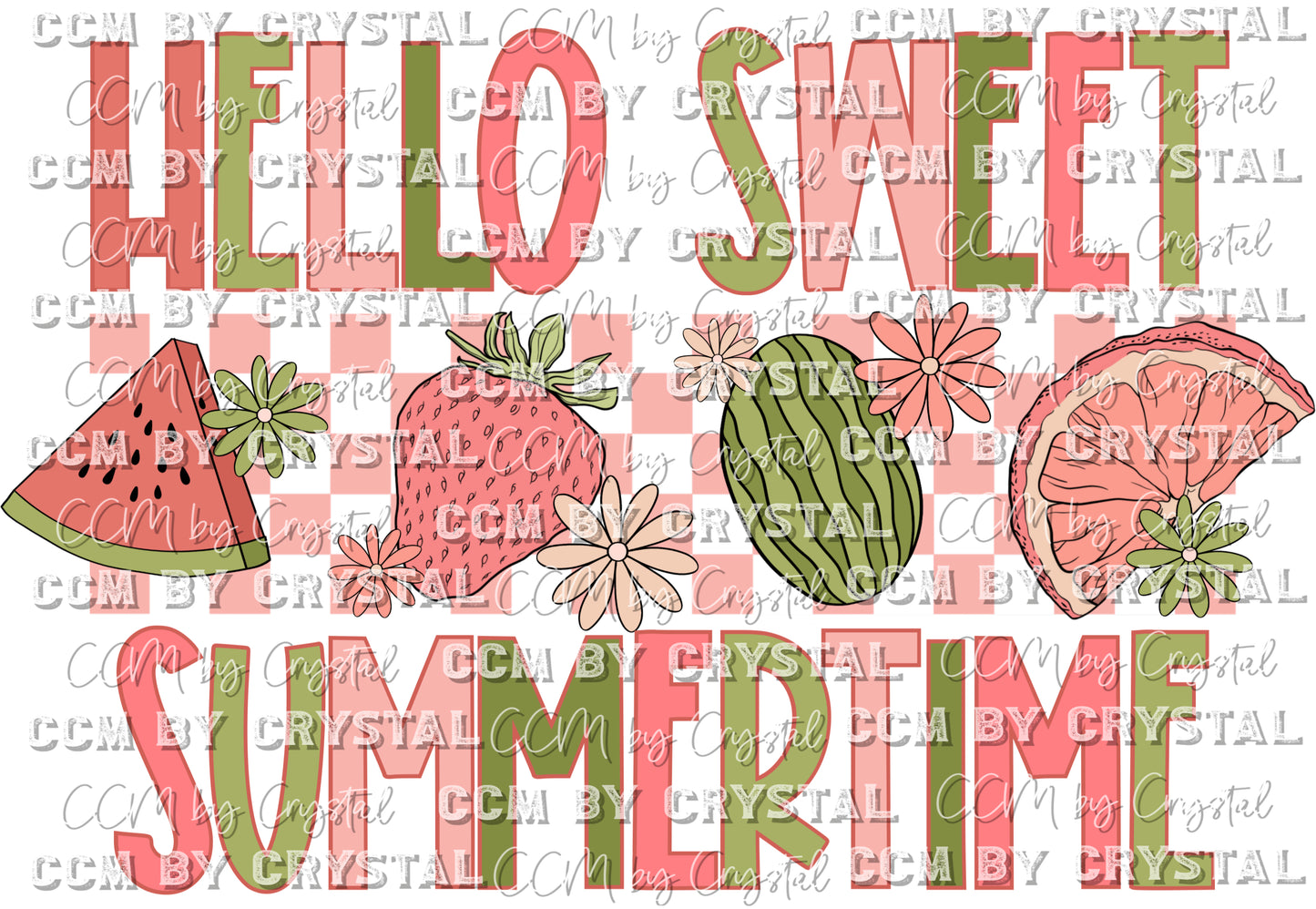 Hello Sweet Summertime Ready to Press Transfer