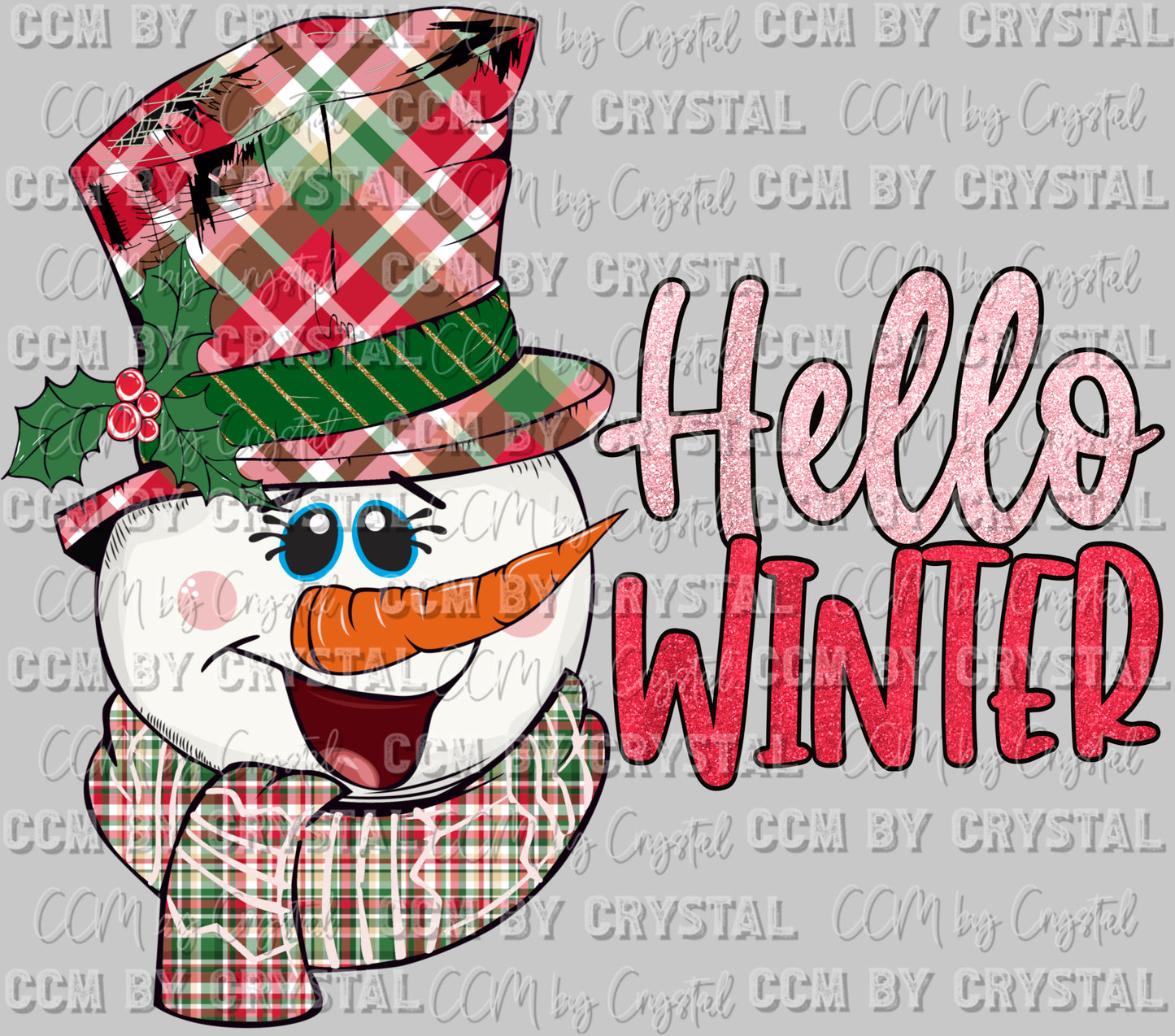 Hellow Winter Ready to Press DTF Transfer Sublimation Transfer