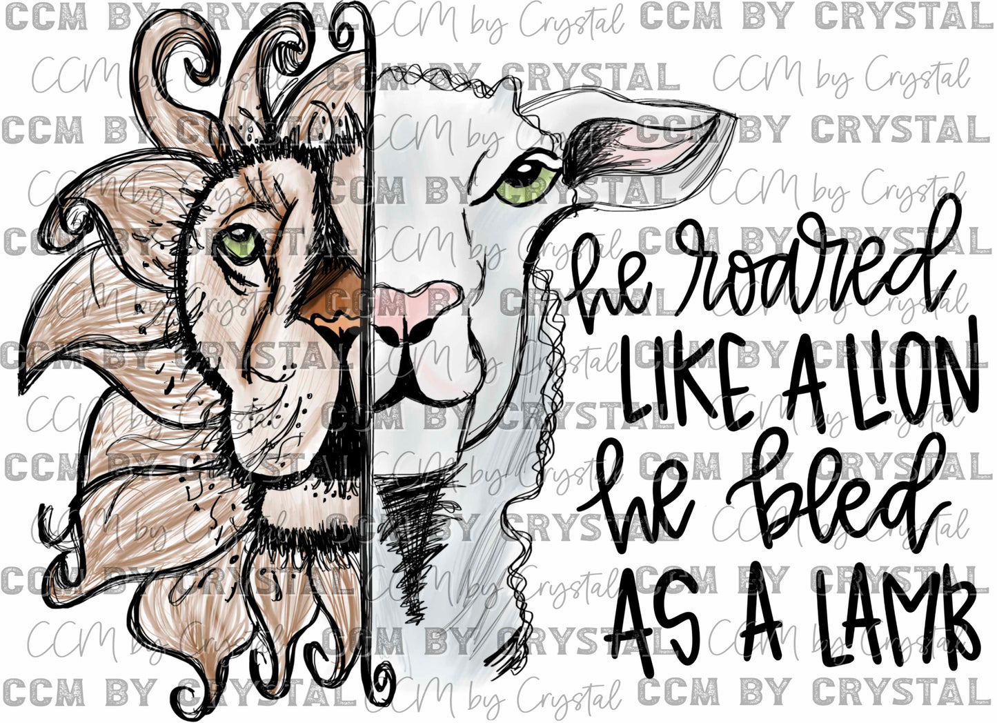 He Roared Like a Lion Christian Faith God Jesus Ready to Press Transfer DTF Transfer Sublimation Transfer