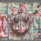 Highland Cow Hearts Valentines Day Ready to Press Transfer DTF Transfer Sublimation Transfer