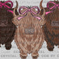 Highland Cows Ready to Press Transfer DTF Transfer Sublimation Transfer
