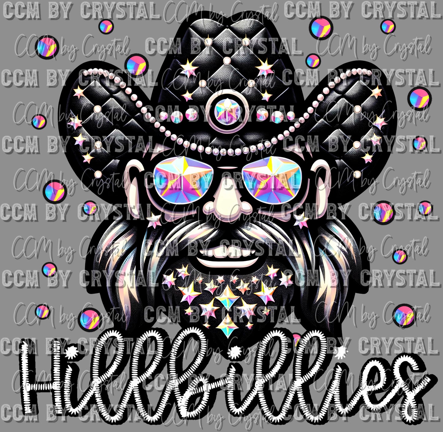 Hillbillies Mascot Iridescent Effect Ready to Press Transfer DTF Transfer Sublimation Transfer