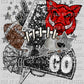 Hogs Football Faux Sequins Faux Embroidery Ready to Press Transfer