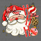Santa Ho Ho Ho Christmas Faux Glitter Ready to Press Instant Peel DTF Transfers Sublimation Transfers