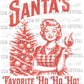 Christmas Santas Favorite Ho Ho Ho Ready to Press Transfer DTF Transfer Sublimation Transfer
