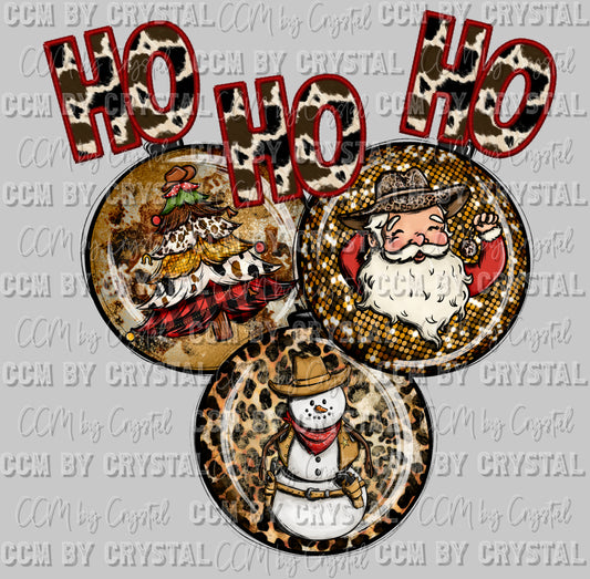 Ho Ho Ho Santa Christmas Ready to Press DTF Transfer Sublimation Transfer