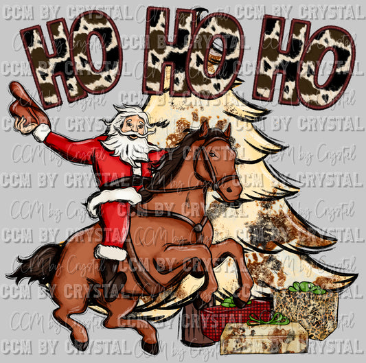 Ho Ho Ho Santa Christmas Ready to Press DTF Transfer Sublimation Transfer