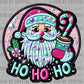 Santa Ho Ho Ho Faux Rhinestone Effect Ready to Press Transfer DTF Transfer Sublimation Transfer
