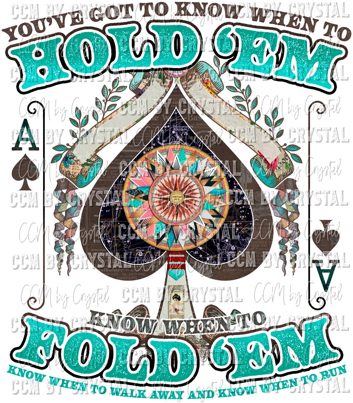 Hold Em Ace Playing Card Ready to Press Transfer