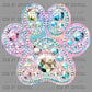 Paw Iridescent Holo Mascot Ready to Press Transfer DTF Transfer Sublimation Transfer