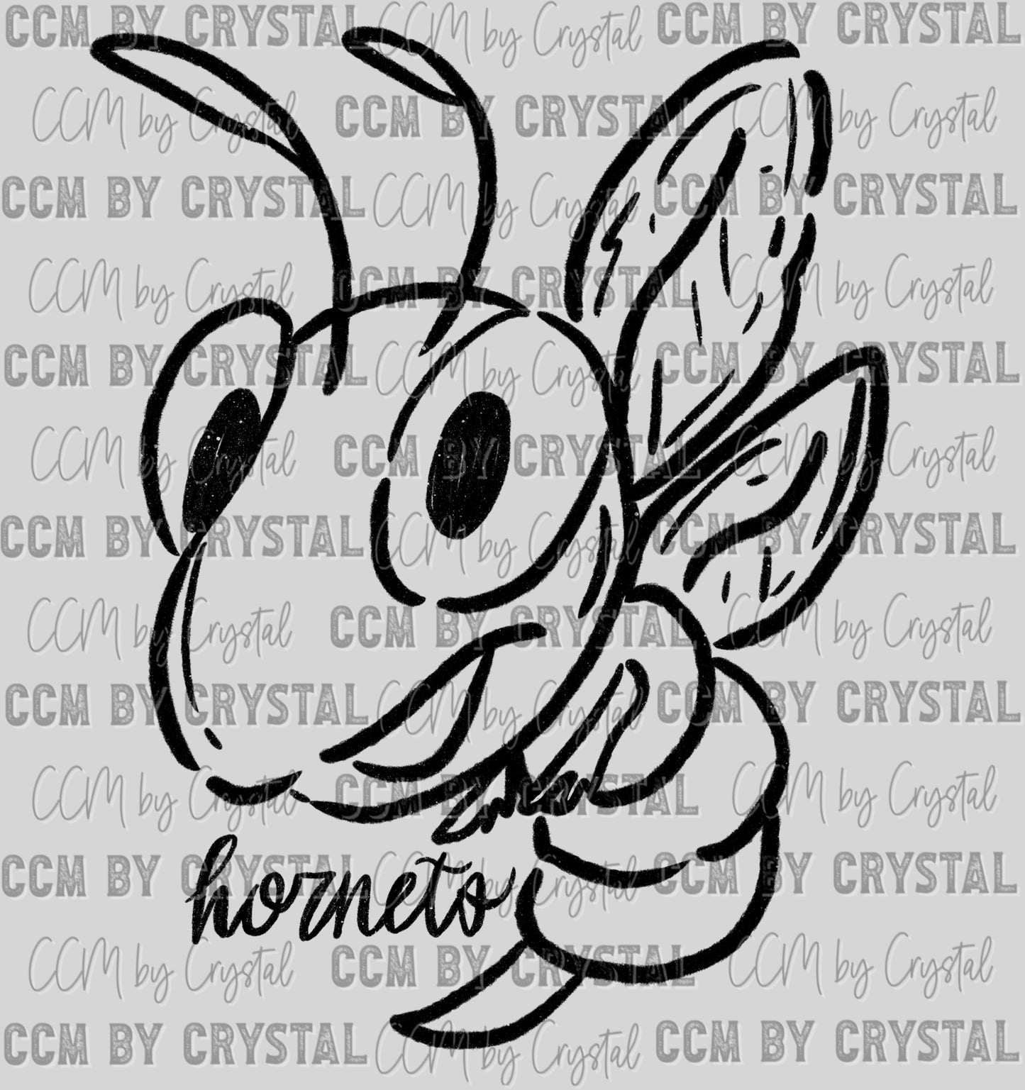 Hornets Mascot Doodle Ready to Press Transfer DTF Transfer Sublimation Transfer